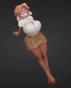 Fiona Fawnbags  Low-poly 3D model