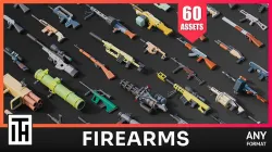 Firearms - Asset Pack by ithappy Low-poly 3D model