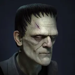 Frankenstein Monster Bust 3D print model