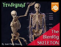 Fredegund - The BlenRig Skeleton Low-poly 3D model