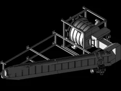 hammer mill glass crusher with screener