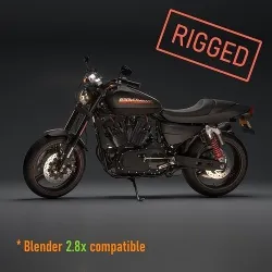 Harley Davidson XR1200x Fully Rigged 3D model