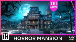 Horror Mansion - Asset Pack by ithappy Low-poly 3D model