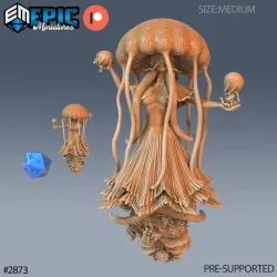 Jellyfish Mermaid Meditation / Tentacle Beast / Merfolk / Water Animal Humanoid / Ocean & Sea Encounter