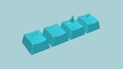 KeyCap - Shark Attack - Creative Decorative KeyCaps 3D print model