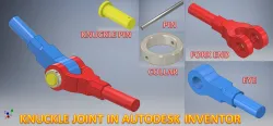 Knuckle Joint in Autodesk Inventor || Inventor Assembly || Inventor Tutorial || Inventor Drawing Cad