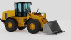 Loader wheel Low-poly 3D model