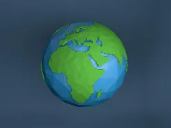 Low Poly Earth Low-poly 3D model