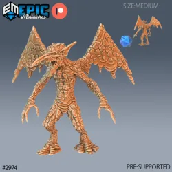 Magma Mephit / Devil Imp / Winged Evil Humanoid / Fire Elemental / Flying Flame Encounter