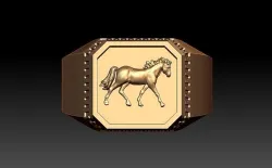 MAN HORSE RING 3D print model