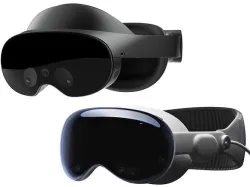 Meta Quest Pro and Apple Vision Pro 3D model