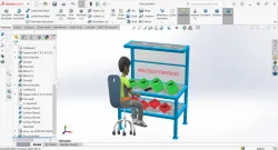Metallic Industriel work table