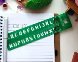 'Minecraft' Inspired Stencil / Letter Template