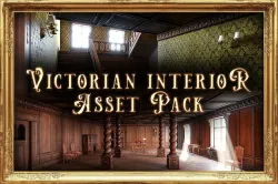 Modular Victorian Interior Mansion - Unity and Unreal Asset Pack Low-poly 3D model