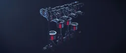 Motor engine piston 3D model