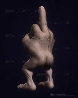 MR FINGER - MIDDLE FINGER 3D print model