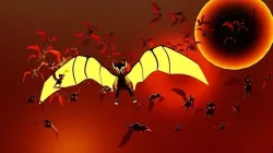 Mythical Black Sun Giant Bat Low-poly 3D model