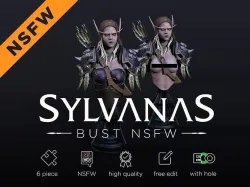 NSFW Sylvanas Windrunner Bust Torso  3D print model