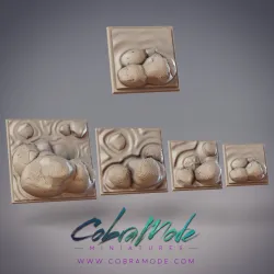 Ocean Rocks Square Base Pack 4pcs (Supportless)