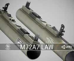 PBR M72A7 LAW Low-poly 3D model