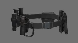 Police Belt Gear Set Low-poly 3D model