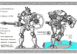 Project Cervantes- The 28mm Caballero Close Combat Mech 3D print model