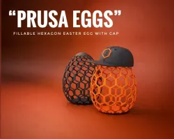 "Prusa Eggs" - Cool Hexagon Easter Eggs with Cap