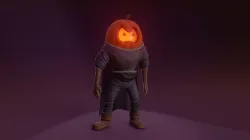 Pumpkin Man halloween Model Low-poly 3D model