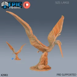 Quetzalcoatlus Flying / Feathered Serpent / Ancient Pterosaur / Dinosaur / Winged Dino / Jurassic Encounter