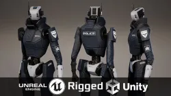 Robot 3 Low-poly 3D model