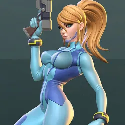 Samus Aran Zero Suit SFW and NSFW Figurine 3D Print Model STL 3D print model