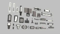 sci fi lighting 8 3D model