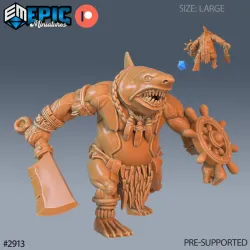 Shark Folk Brute Walking / Underwater Predator / Fish Tribe / Sea Warrior / Water Beast / Ocean Encounter
