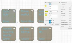 Simple, Bambu inspired, filament swatches/samples (customizable)