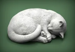 sleeping cat 3D print model