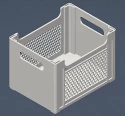 Stackable storage crate 260 x 200 x 180, fitting on Ikea floating shelve.