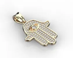 The Hand of Fatima Pendant Necklace 3D print model