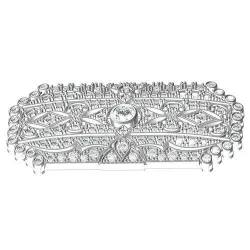Unique Art Deco Diamond Brooch 3D print model