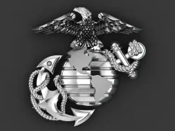 USMC EMBLEM - US ARMED FORCES 3D print model