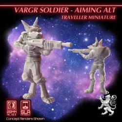 Vargr Soldier - Aiming Alt - Traveller Miniature