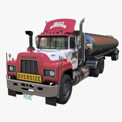 Vintage american tanker Low-poly 3D model