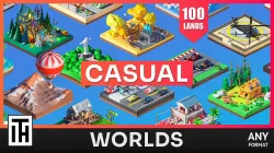 Worlds Casual - Asset Pack by ithappy Low-poly 3D model