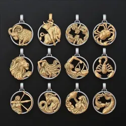 Zodiac Horoscope Pendants Set Pack 3D print model