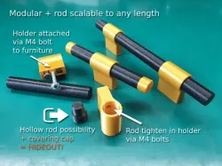 ➖🔘 Round rod - modular handle system (with HIDEOUT possibility)