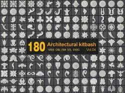 180 ARCHITECTURAL KITBASH - VOL 04 3D model