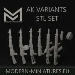 28mm AK variants assault rifle set