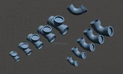 28mm scale Elbow and T joint pipes
