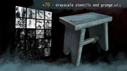 70 Grayscale stencils and grunge vol1 Texture
