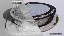 Allegiant Stadium  Las Vegas-Nevada USA Low-poly 3D model