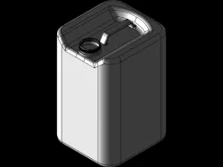 Carboy Fluid Container, 6 Gallon Rectangular